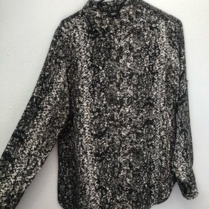 Button Down Flowy Blouse - Snake